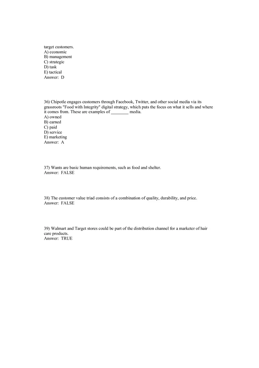 Defining Marketing for the New Realities Answers 1 - Page 9