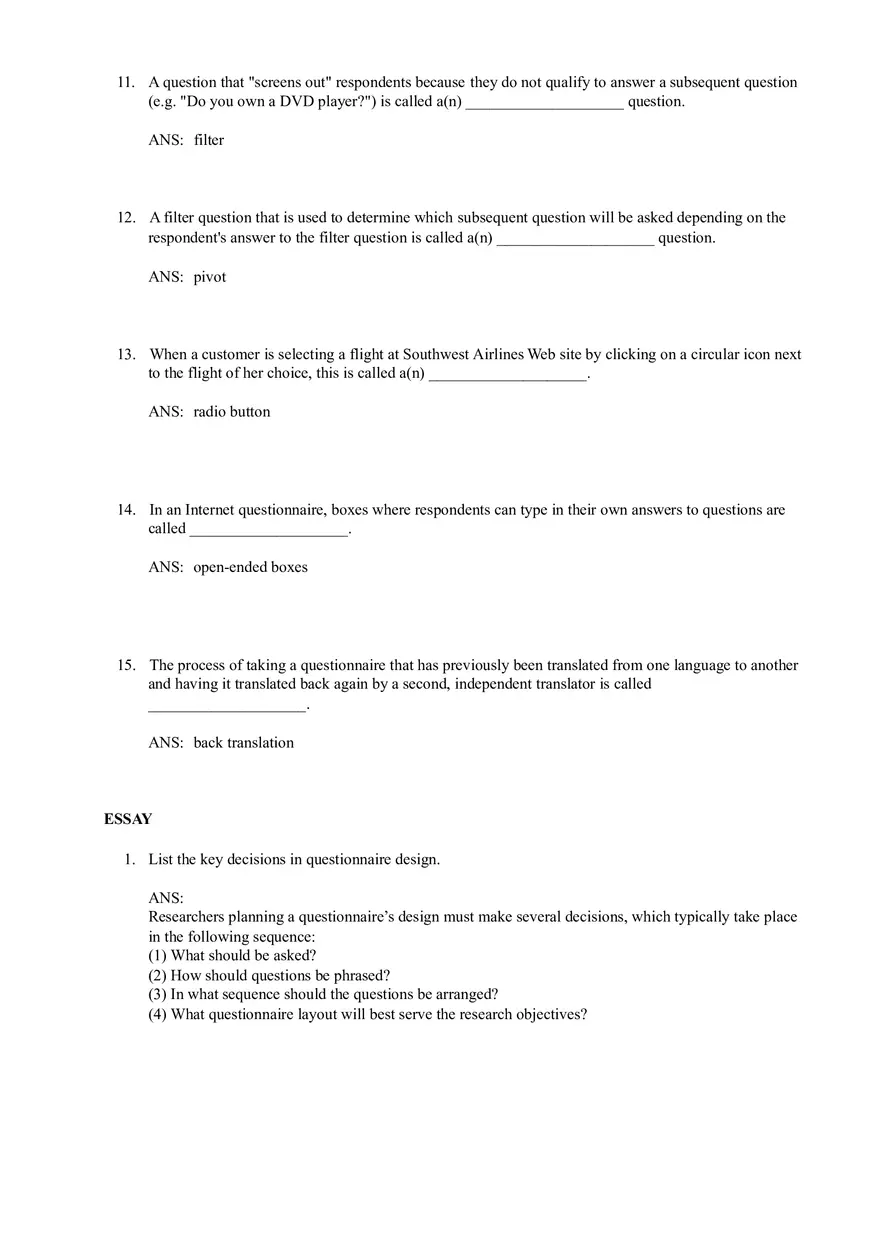 Chapter 15 Questionnaire Design - Page 7