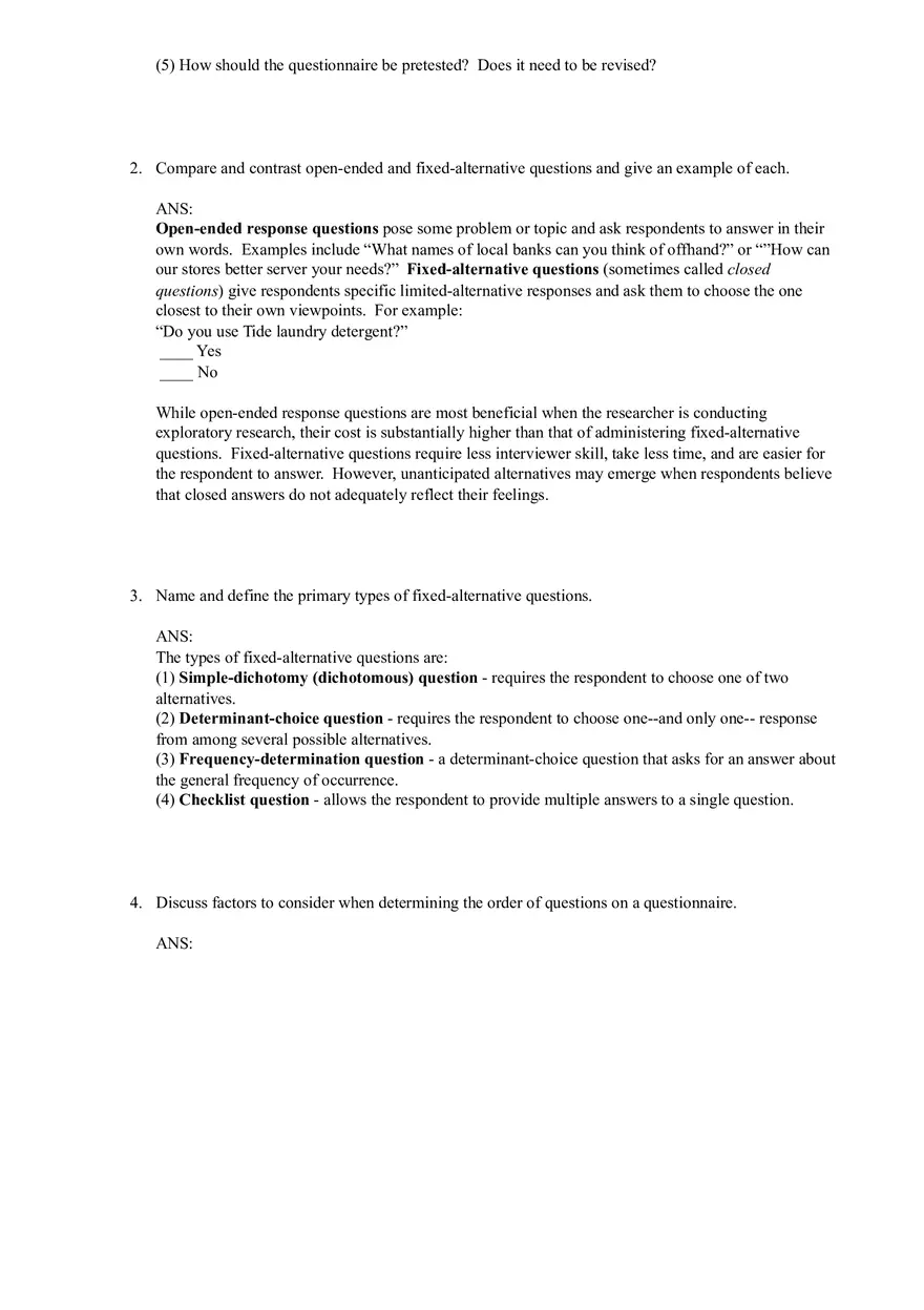 Chapter 15 Questionnaire Design - Page 8