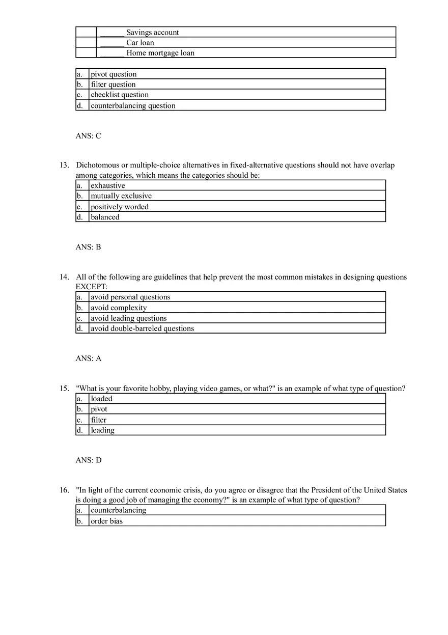 Chapter 15 Questionnaire Design - Page 14