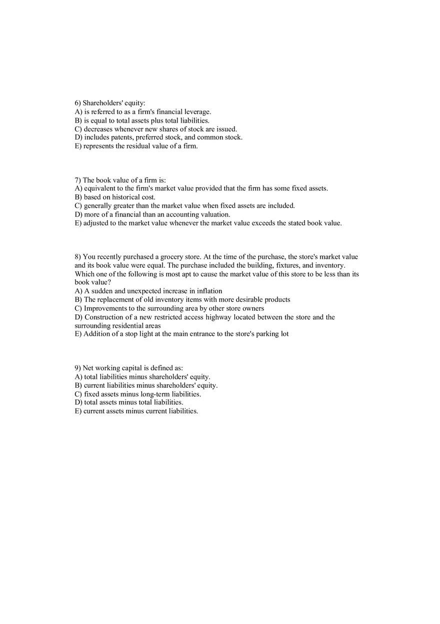 Corporate Finance - Chapter 2 Review Questions - Page 3