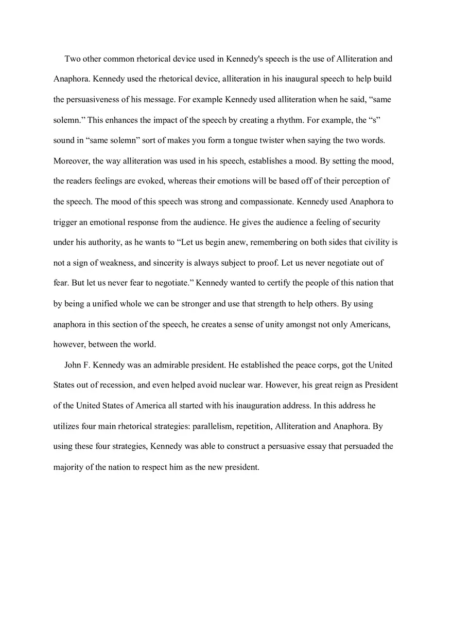 JFK Rhetorical Analysis - Page 3