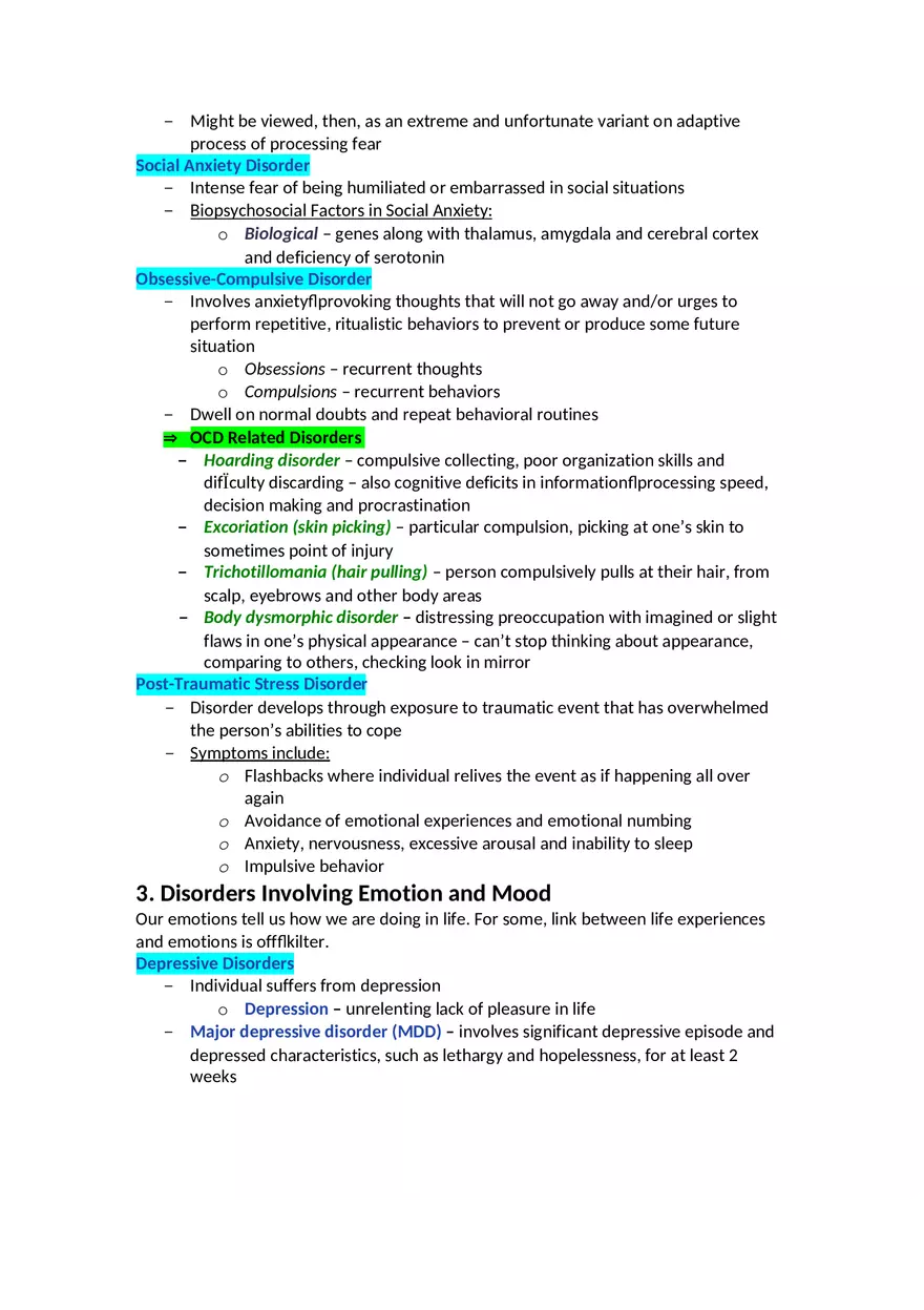 Chapter 15 Notes - Psychological Disorders - Page 4