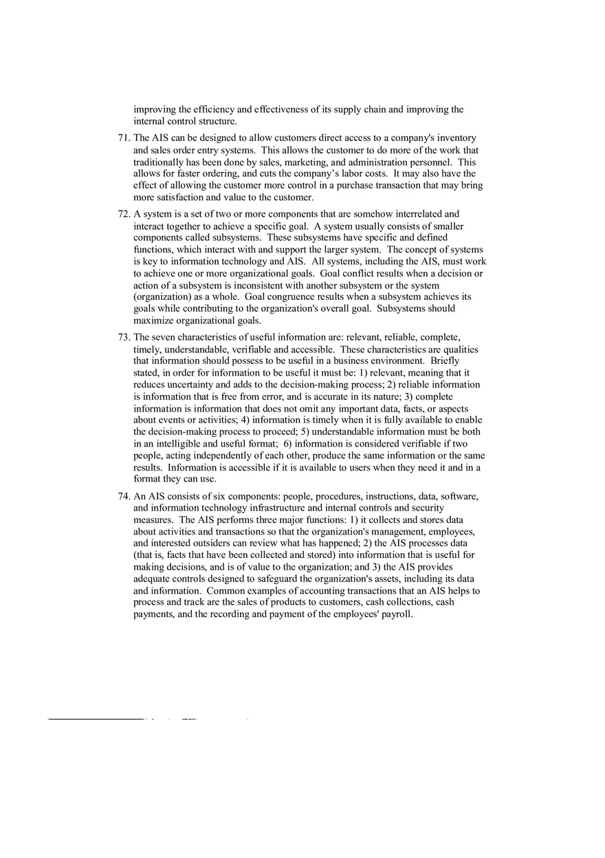 Accounting Information System Answer Key Chapter 1 - Page 11
