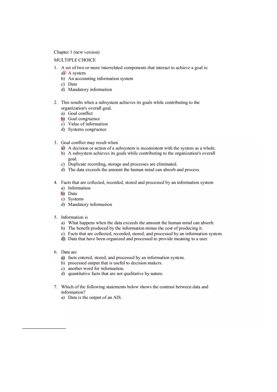Accounting Information System Answer Key Chapter 1 - Page 13
