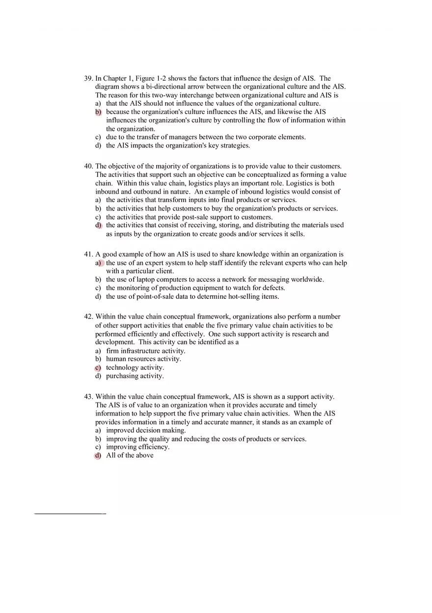 Accounting Information System Answer Key Chapter 1 - Page 5