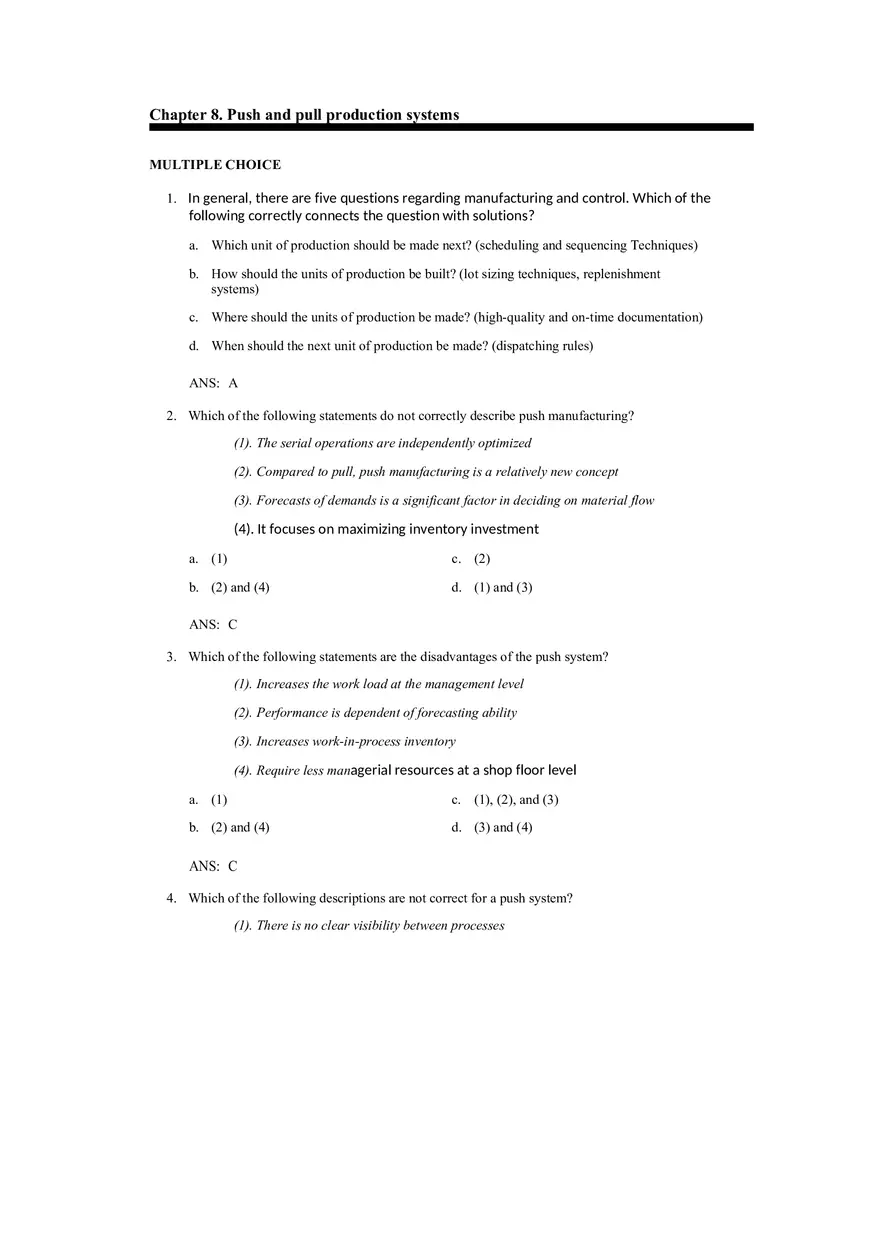 Push And Pull Production Systems - Page 1