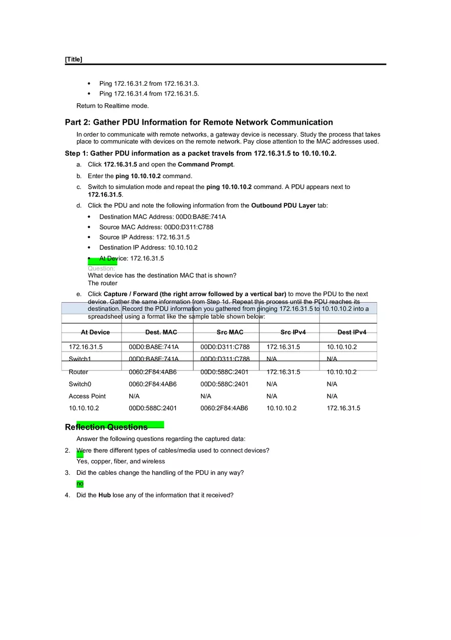 Packet Tracer Identify Mac and IP Addresses - Page 2