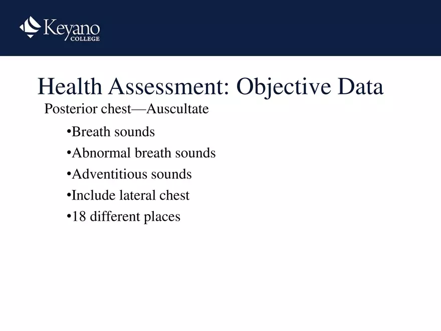 PN 158 Unit 10 Assessment of the Thorax and Lungs - Page 25