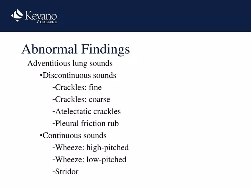 PN 158 Unit 10 Assessment of the Thorax and Lungs - Page 36