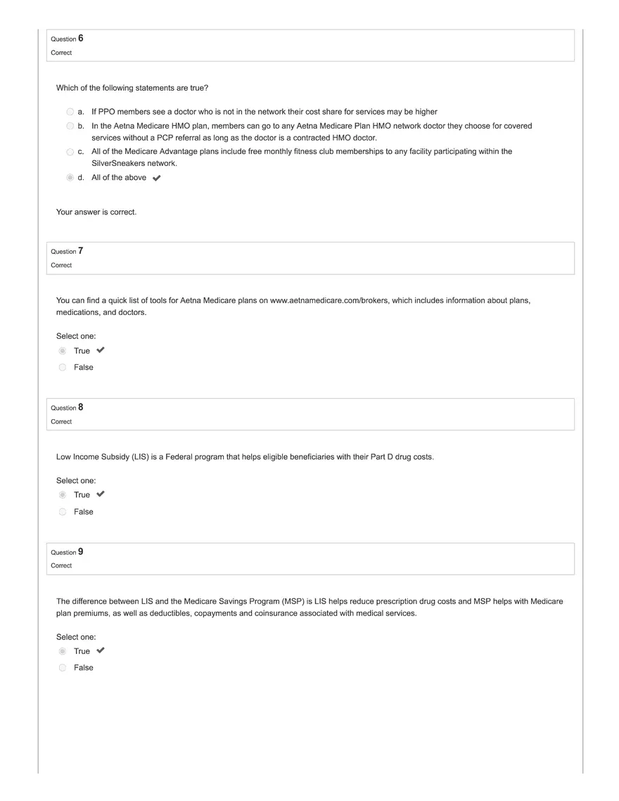 Aetna Exam #2 - Page 3