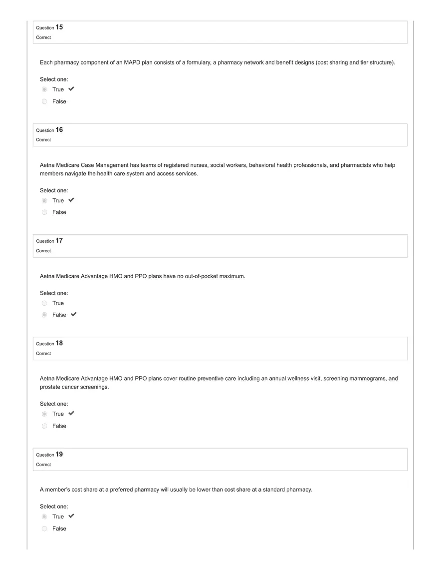 Aetna Exam #2 - Page 5