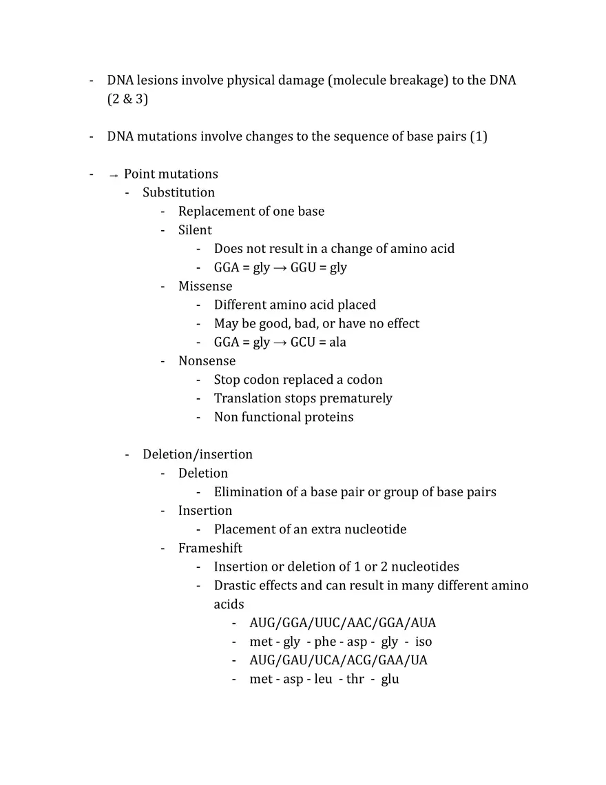 Unit 3 - Molecular Genetics Notes - Page 7