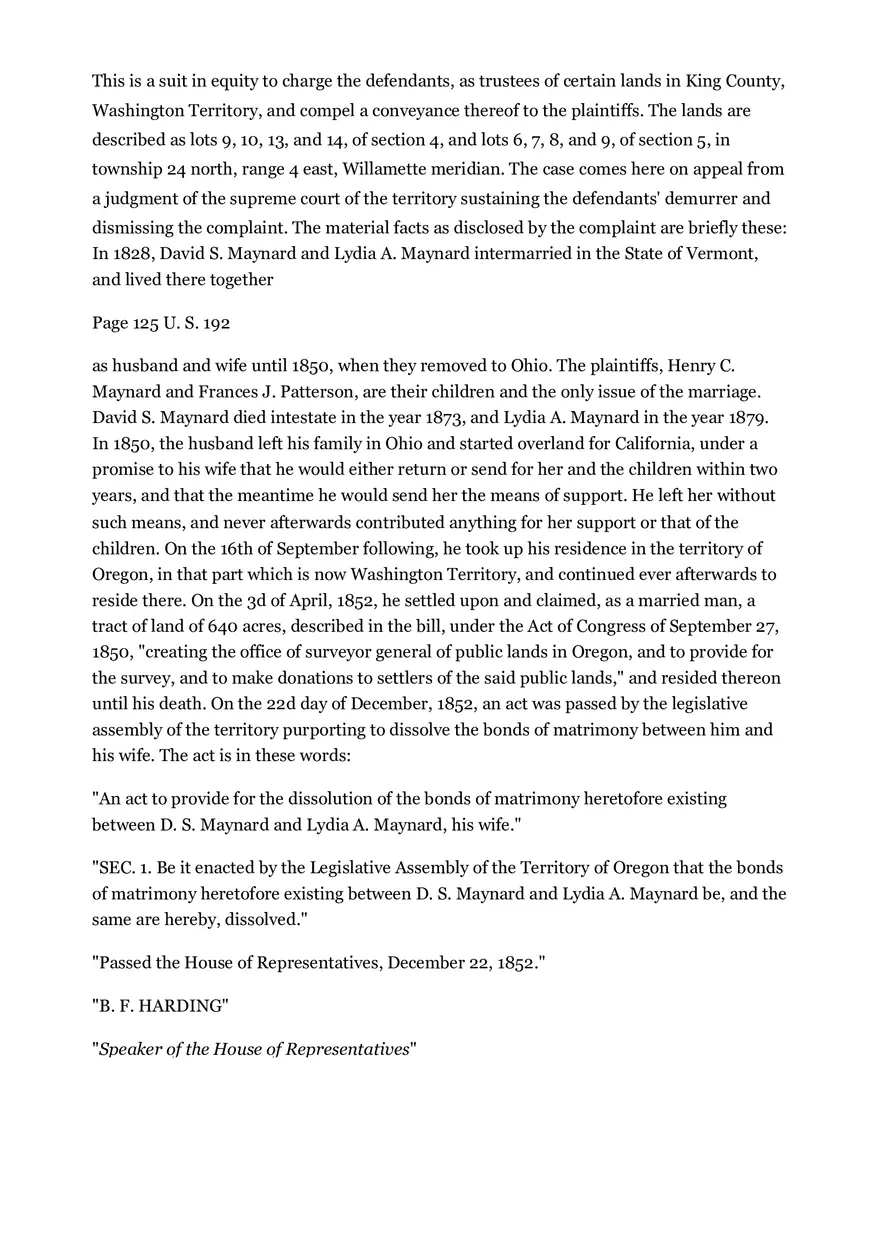 Maynard v. Hill Case - Page 3