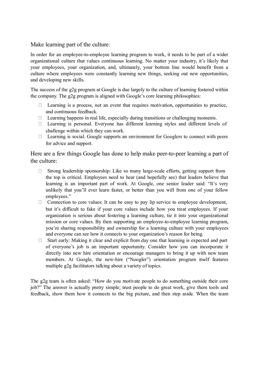 Training and Development in Google - Page 3