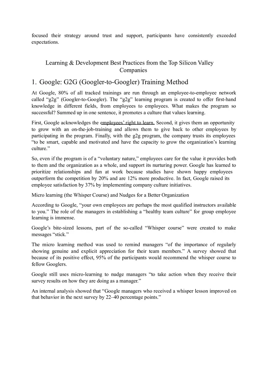 Training and Development in Google - Page 4