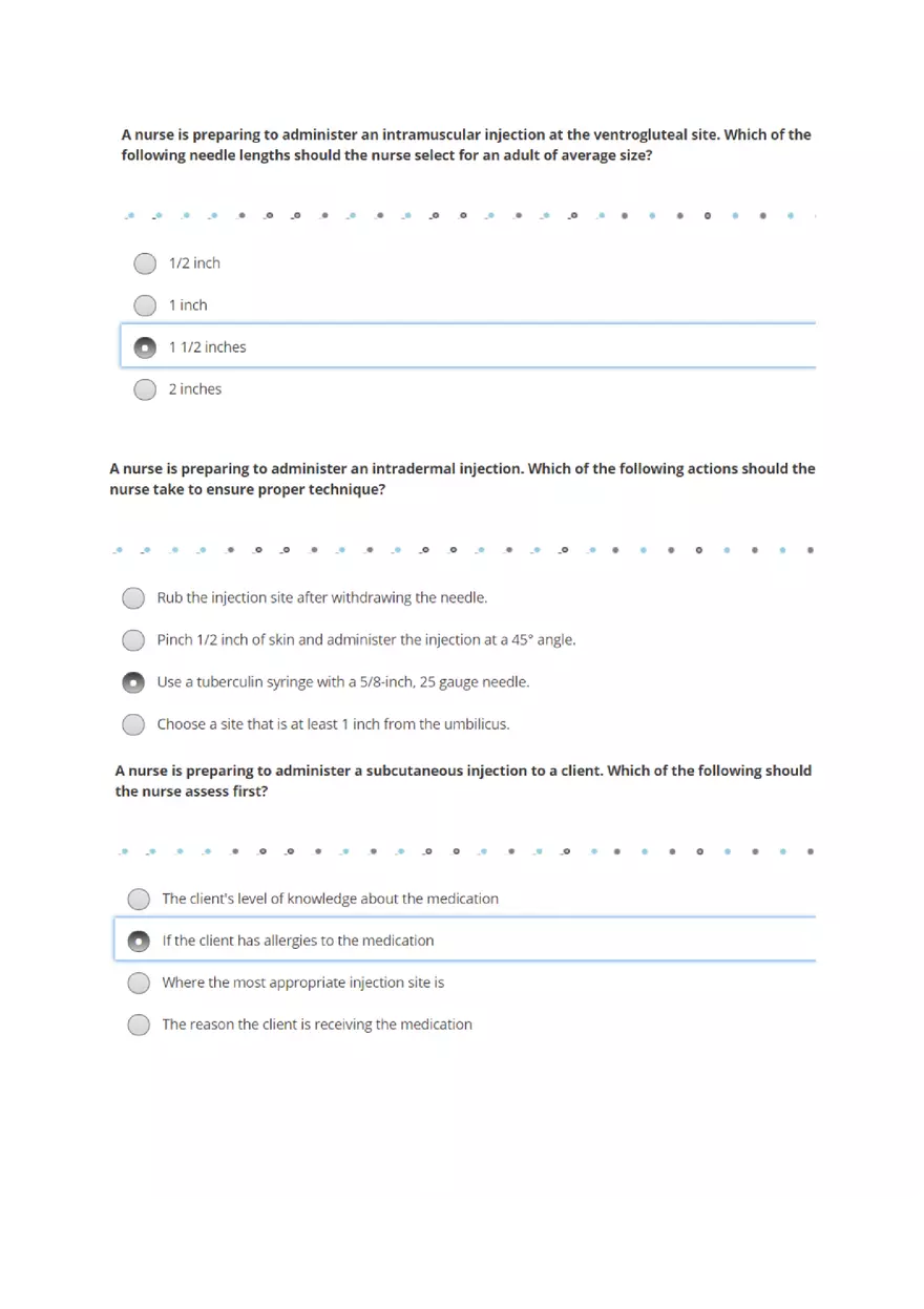 Injectable Medication Administration Posttest - Page 2