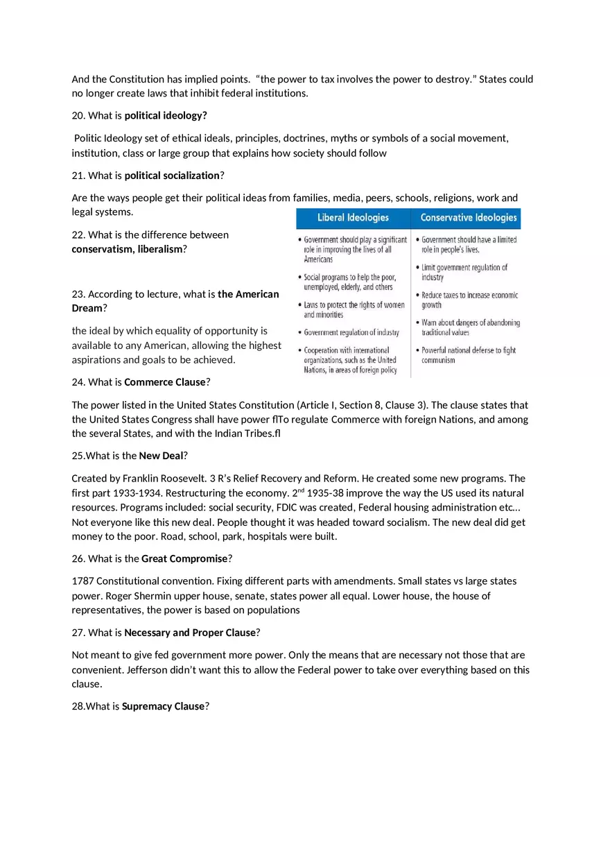 Introduction to American Politics Exam 1 - Study Guide - Page 3