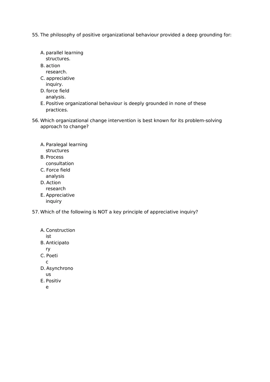 Chapter 15 Organizational Change Assignment 3 - Page 1