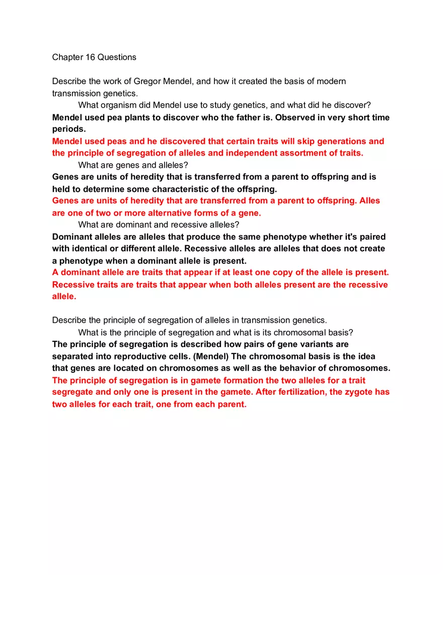 Chapter 16 Questions Objectives - Page 1