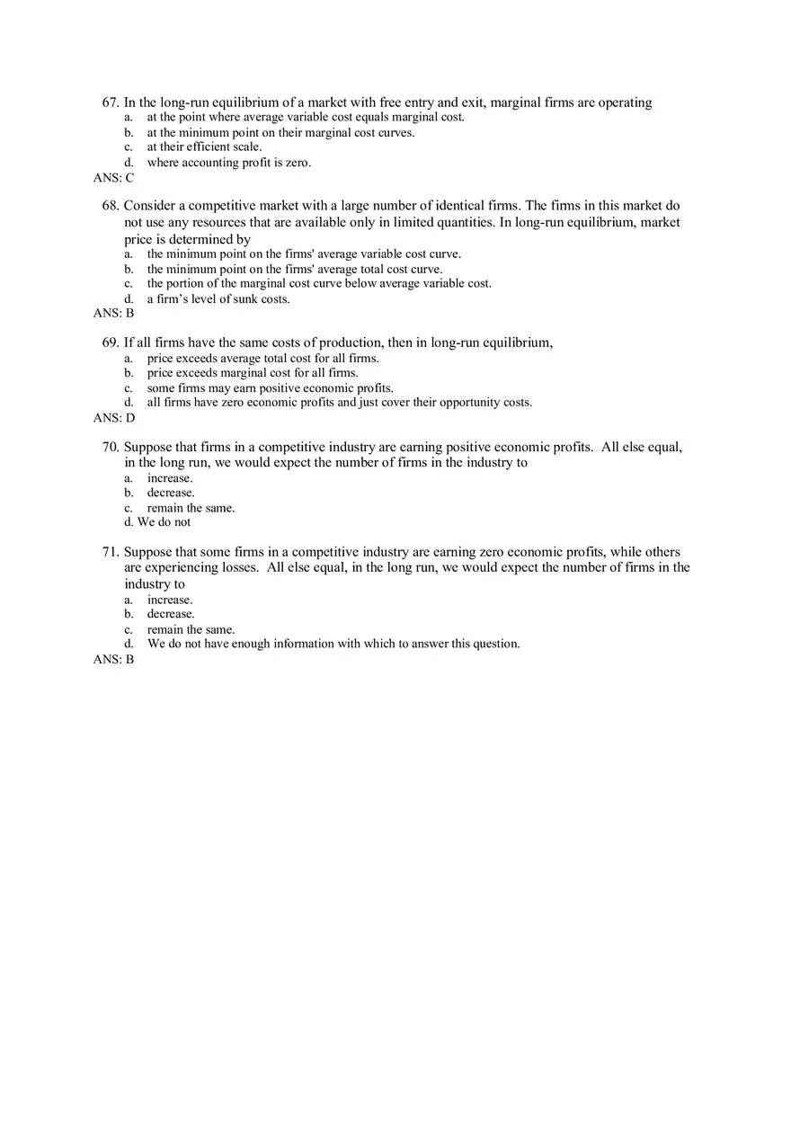 Chapter 14 Firms in Competitive Markets Answer Key Part 8 - Page 7