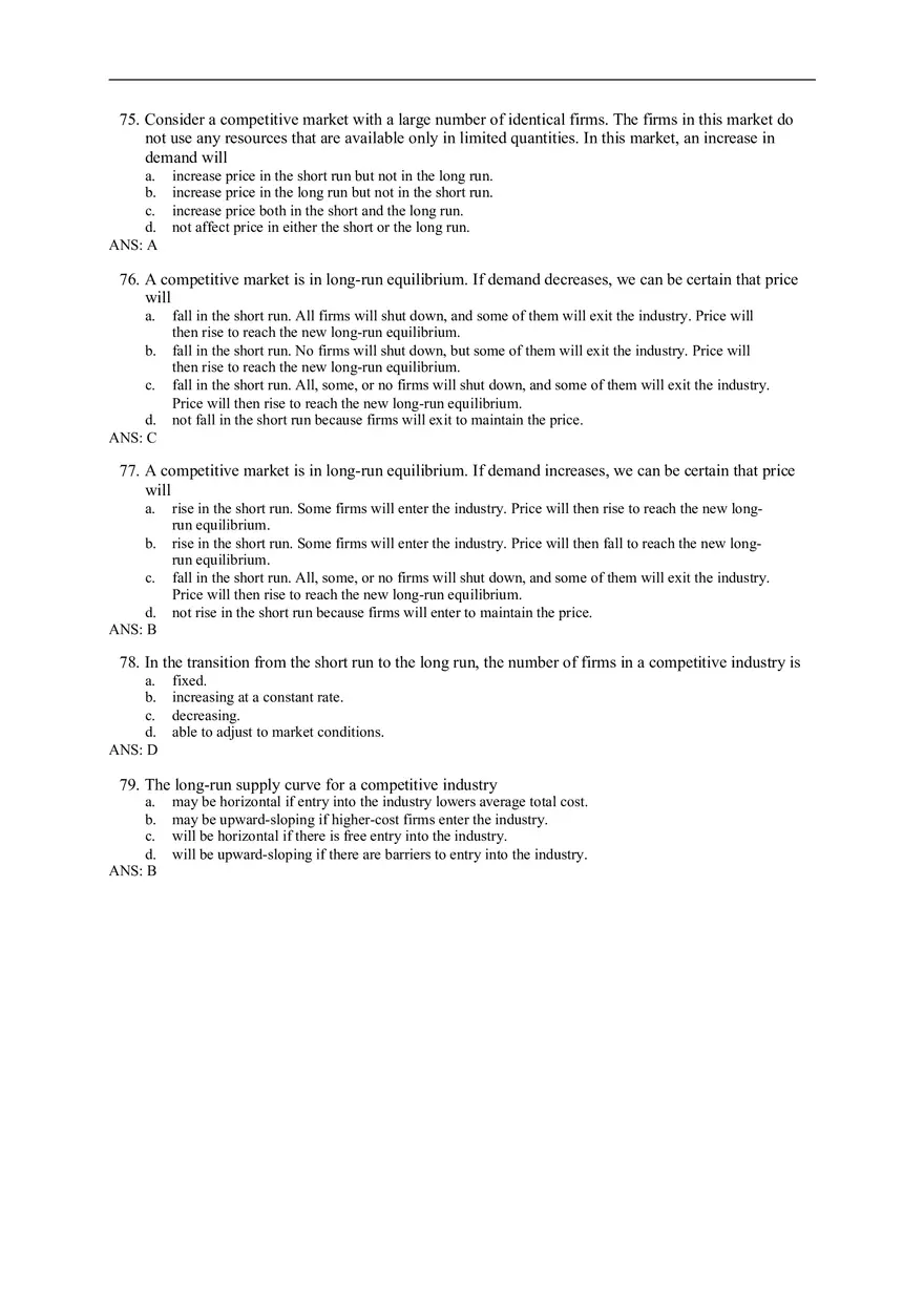 Chapter 14 Firms in Competitive Markets Answer Key Part 8 - Page 9