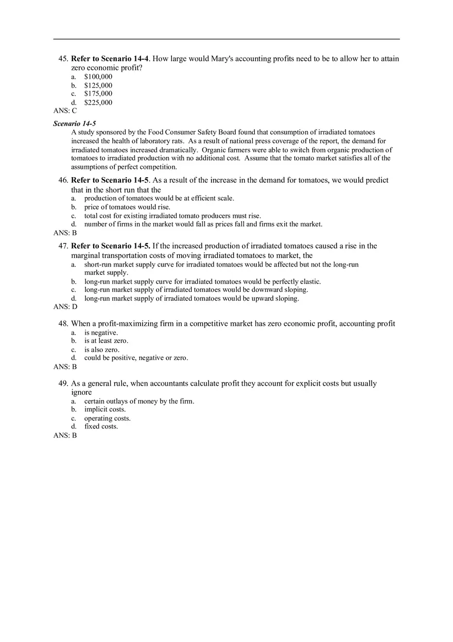 Chapter 14 Firms in Competitive Markets Answer Key Part 8 - Page 3