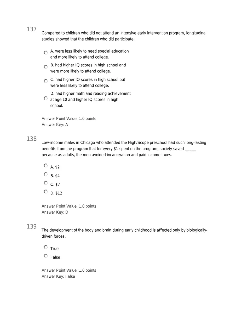 Early Childhood - Body and Mind Answers Part 6 - Page 1