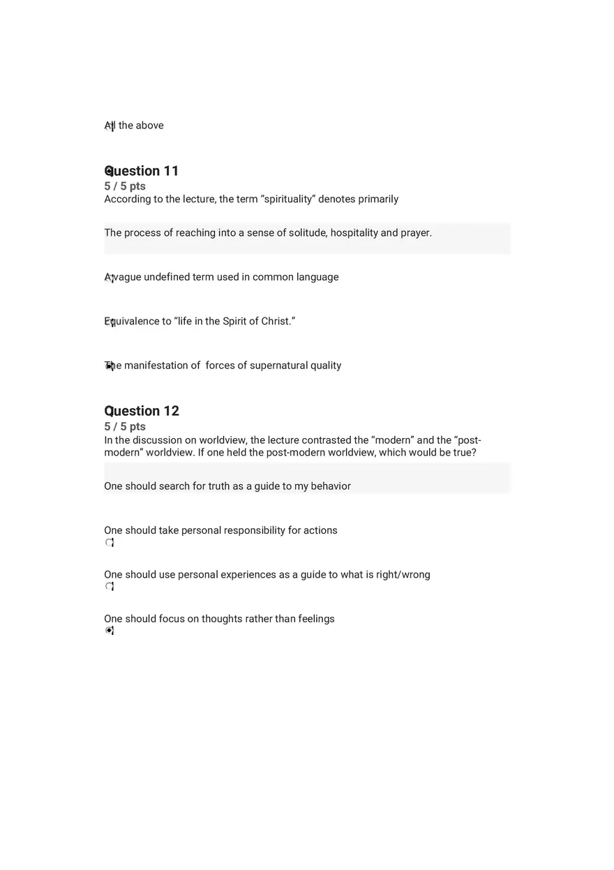 Quiz Worldview and Philosophical Underpinnings in Integrative Counseling Part 1 - Page 7
