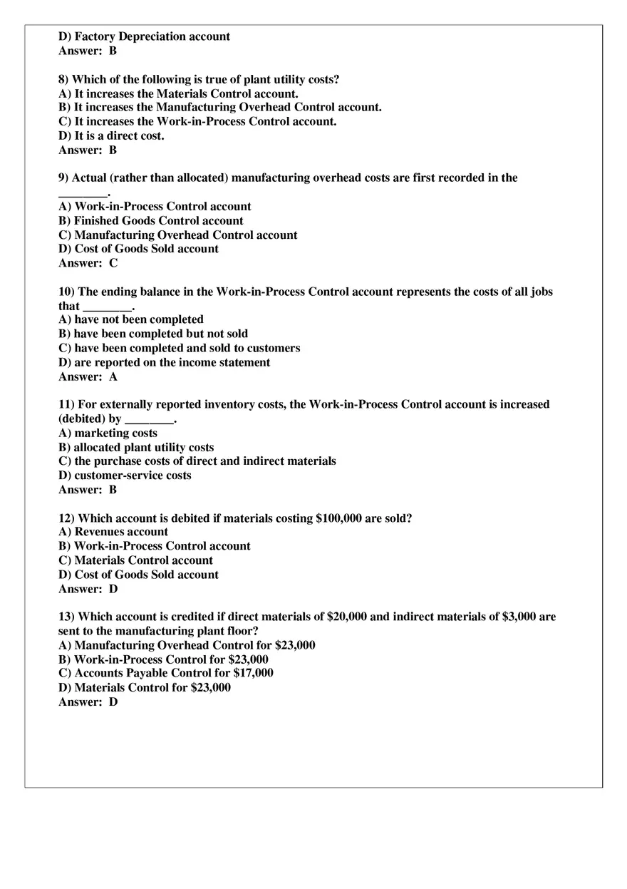Chapter 4 Job Costing Answer Key Part 2 - Page 10