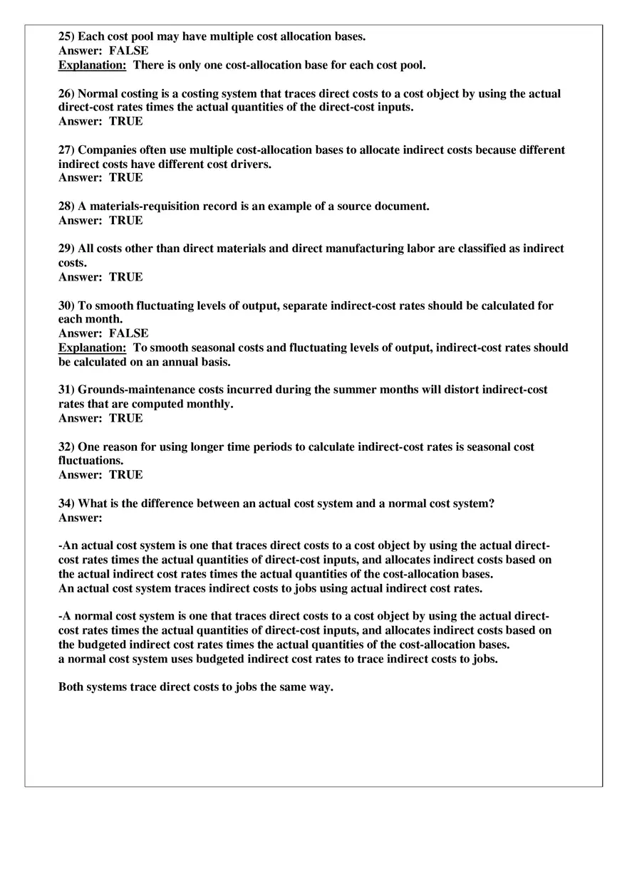 Chapter 4 Job Costing Answer Key Part 2 - Page 1