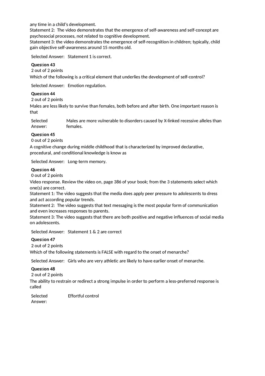 Social Development and Peer Relationships (Answer Key) - Page 7