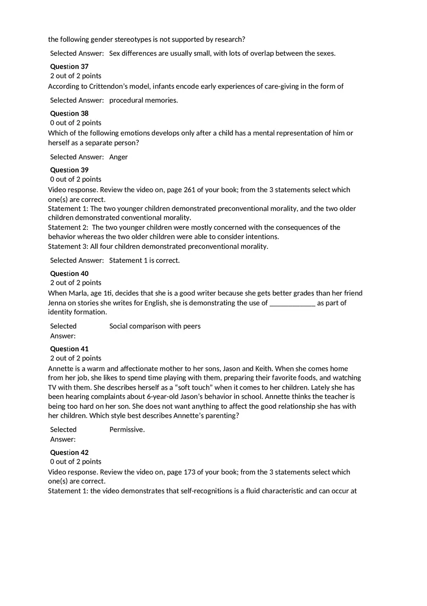 Social Development and Peer Relationships (Answer Key) - Page 6