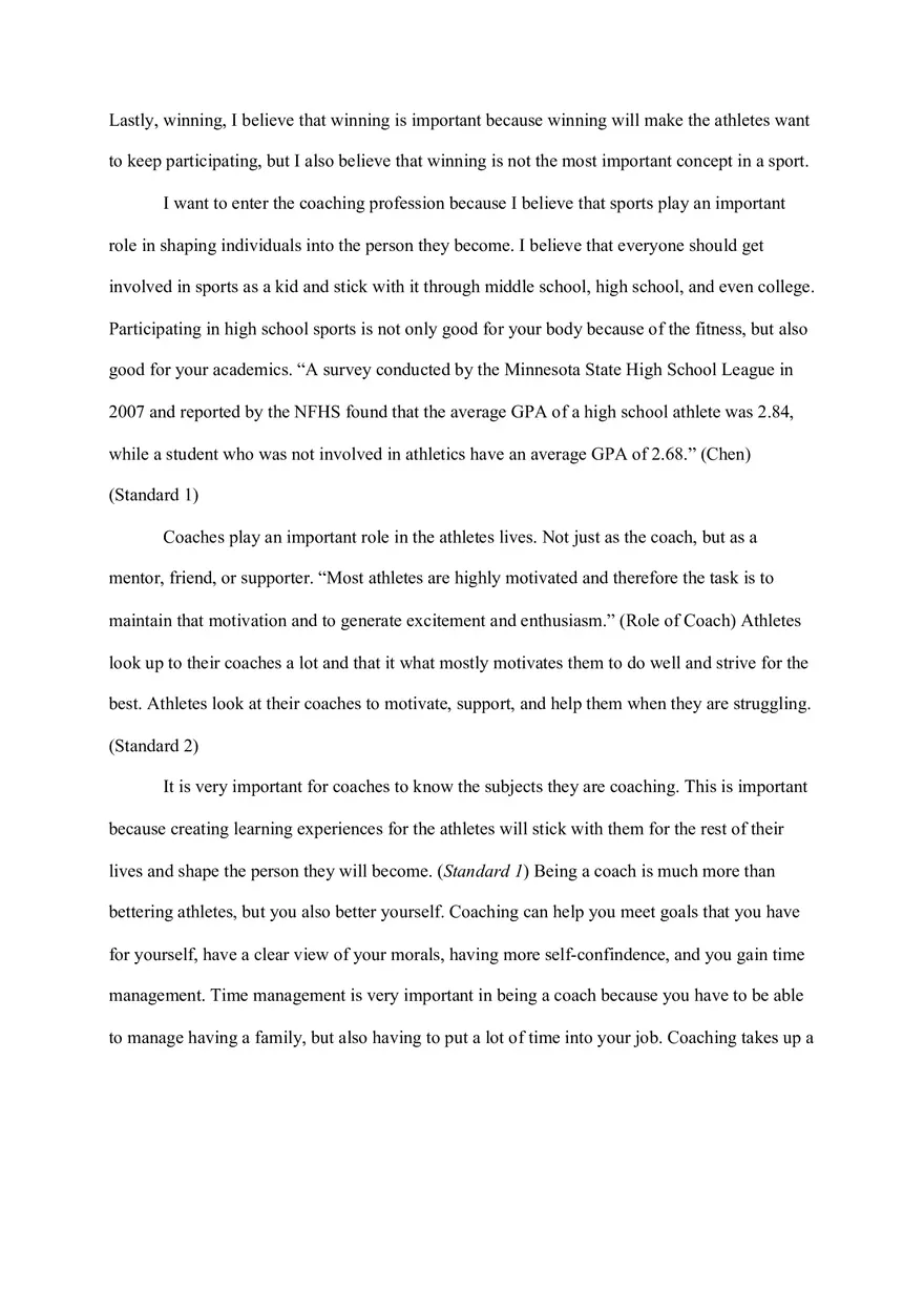 Coaching Philosophy Paper - Page 2