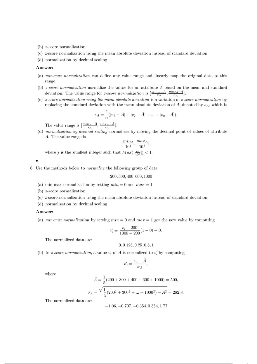 Solution Manual for Data Mining Chapter 3 - Page 8