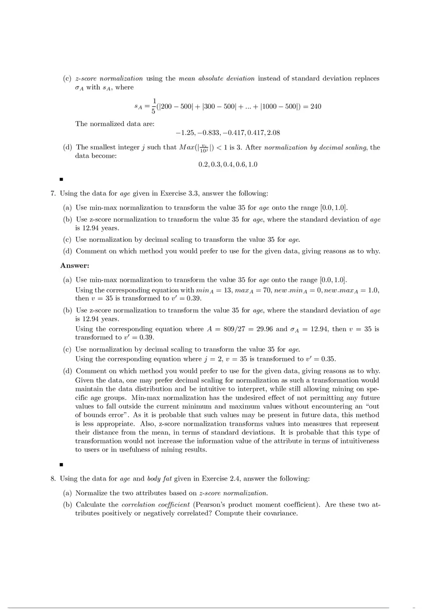 Solution Manual for Data Mining Chapter 3 - Page 9