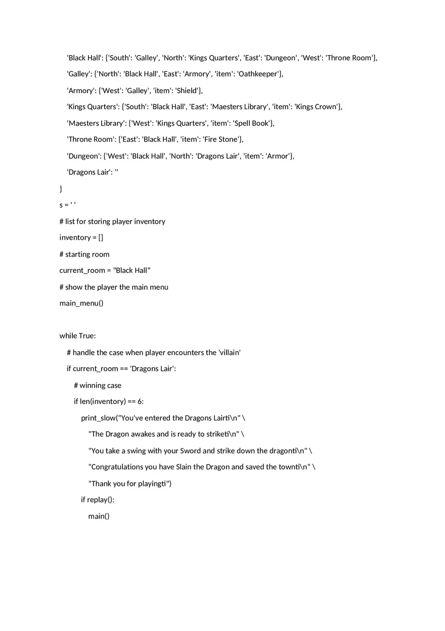 Dragon Text Game in Python - Page 3