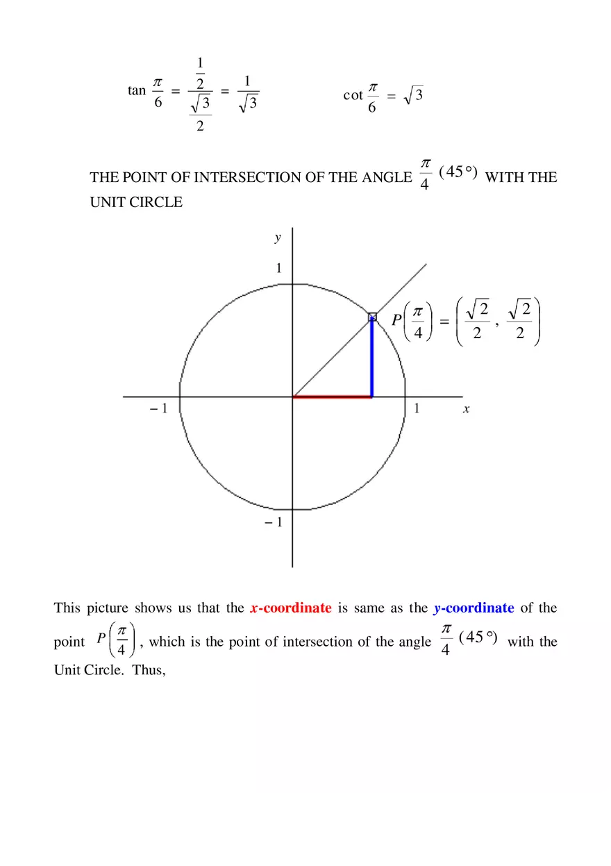 Definition Of The Six Trigonometric Functions Notes - Page 7