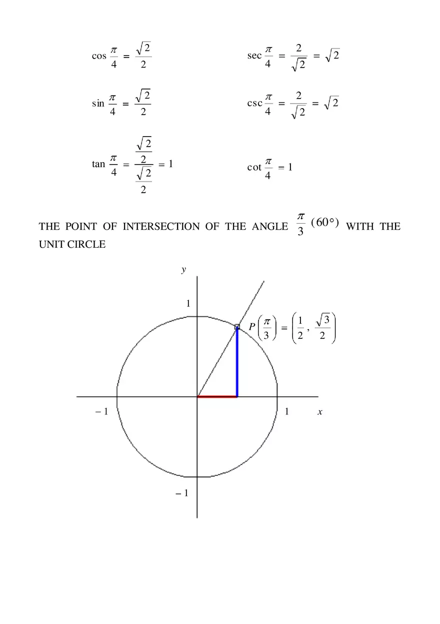 Definition Of The Six Trigonometric Functions Notes - Page 8