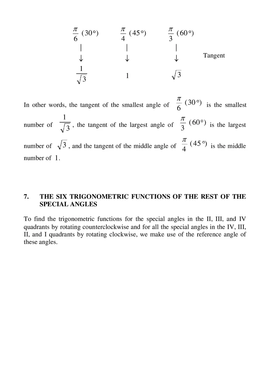 Definition Of The Six Trigonometric Functions Notes - Page 10