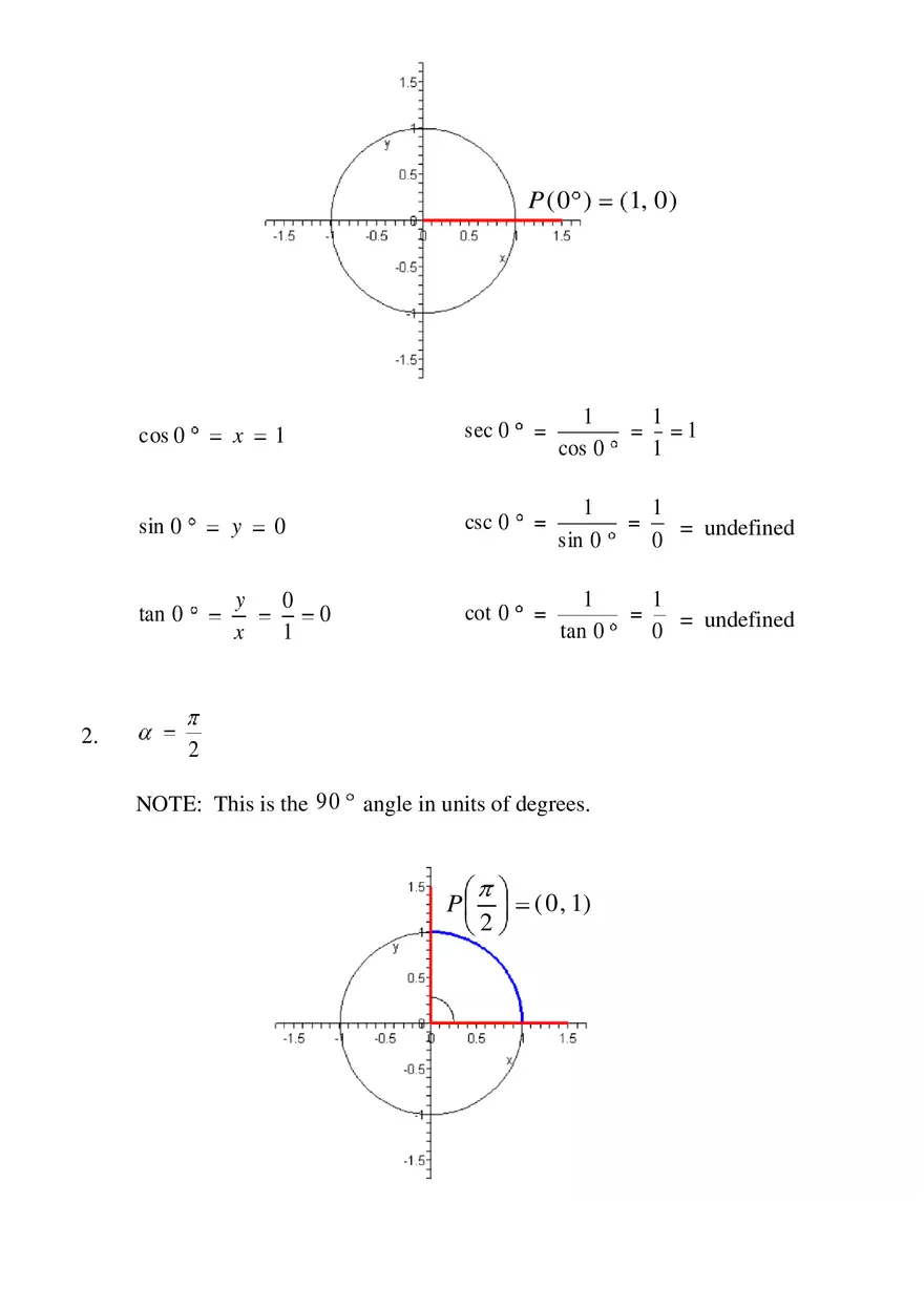 Definition Of The Six Trigonometric Functions Notes - Page 12