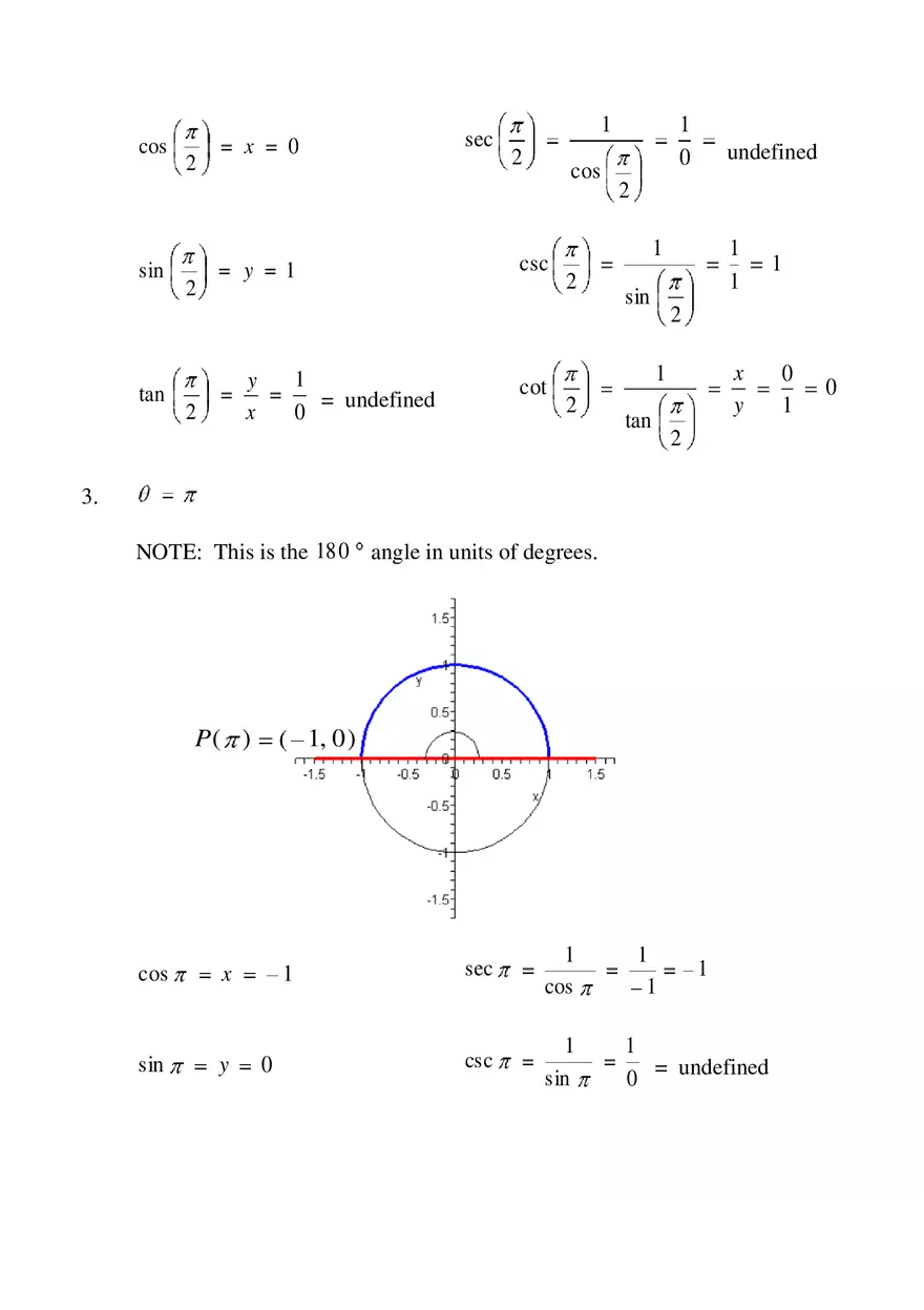 Definition Of The Six Trigonometric Functions Notes - Page 13