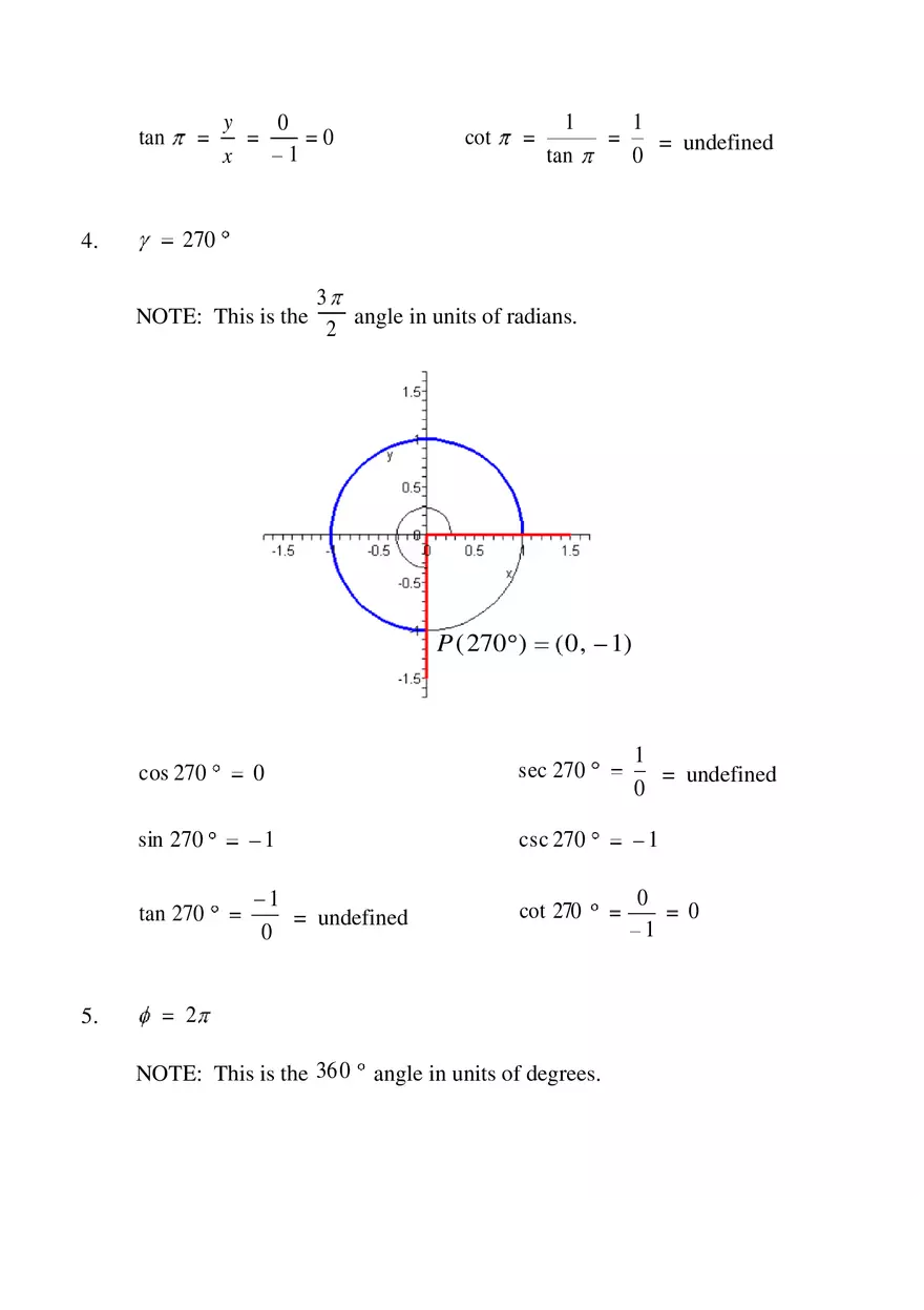 Definition Of The Six Trigonometric Functions Notes - Page 14