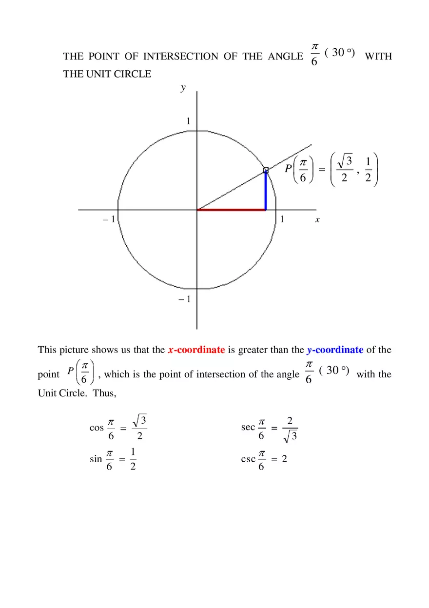 Definition Of The Six Trigonometric Functions Notes - Page 6