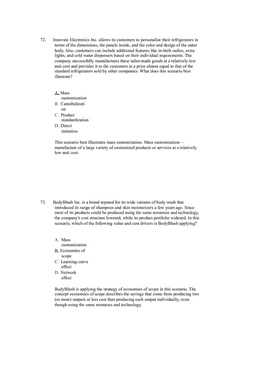 Differentiation, Cost Leadership, and Integration Answer Key Part 4 - Page 7