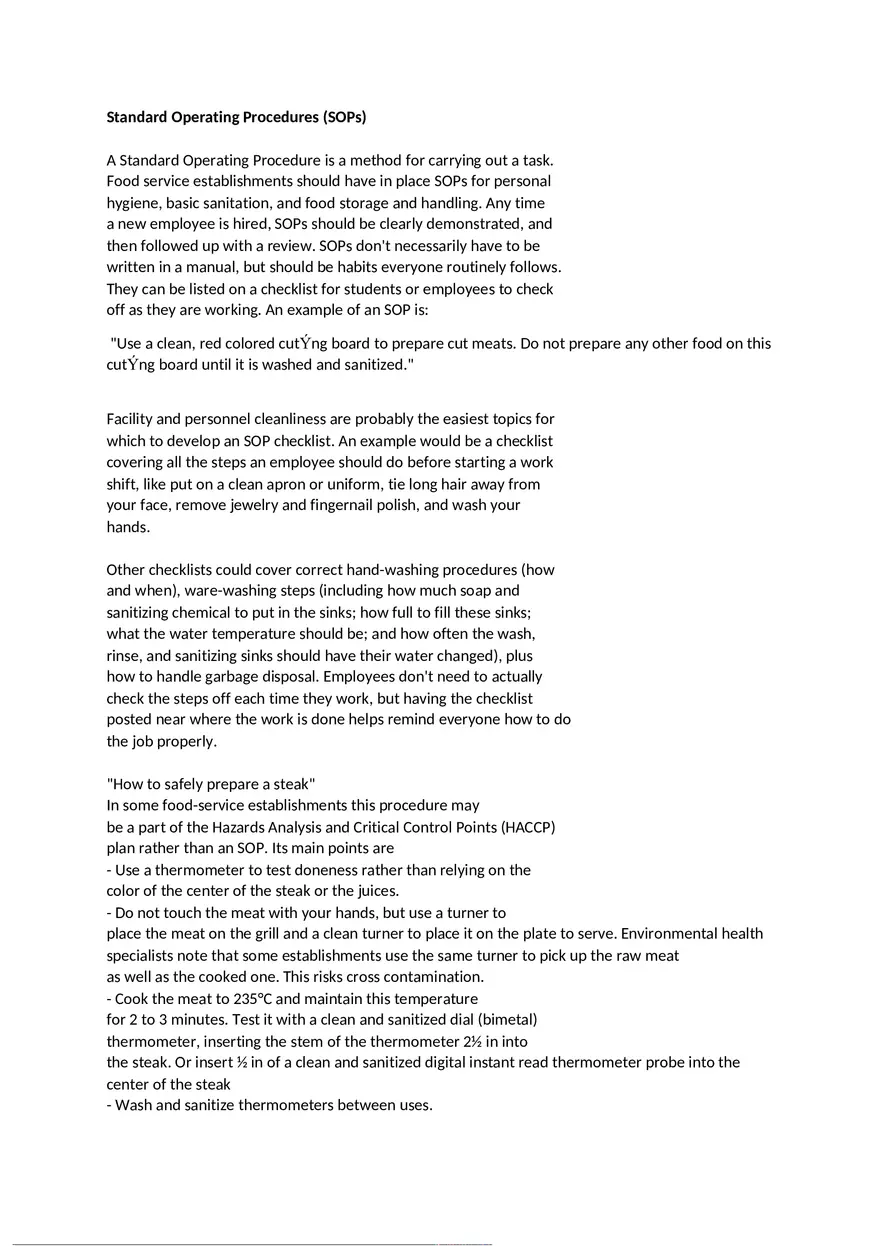 Definition of Food Hygiene and Food Flow - Page 7