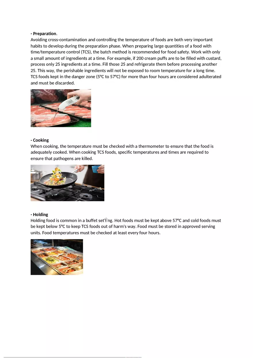 Definition of Food Hygiene and Food Flow - Page 3