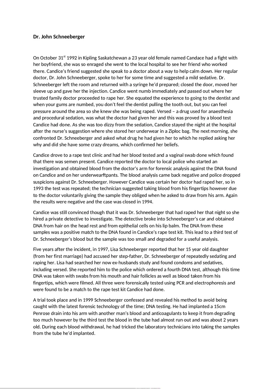 Dr. Schneeberger Case Study - Page 1