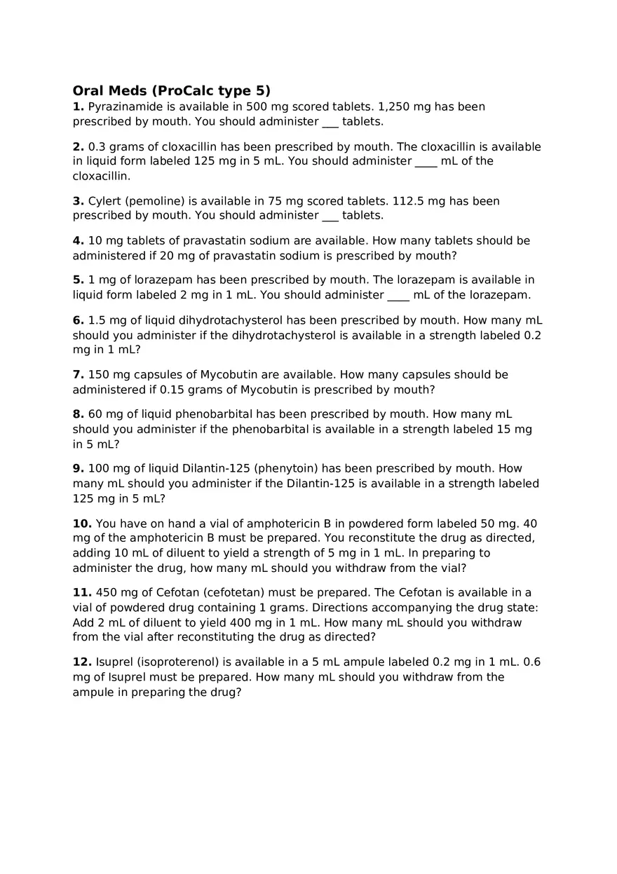 Metric Conversions Using ProCalc (Type 4-5 Calculator Method) - Page 4