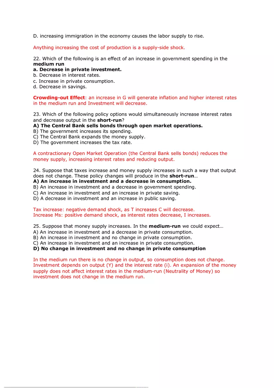 Labor Market, AD-AS Model Solutions - Page 9